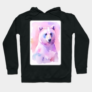 Bear Watercolor Portrait 4 Hoodie